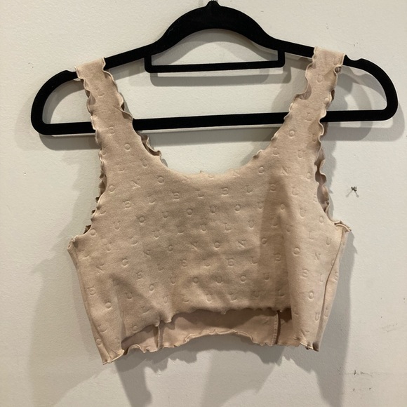 LOUNGE BEIGE CROP TOP BNWT - Picture 2 of 2